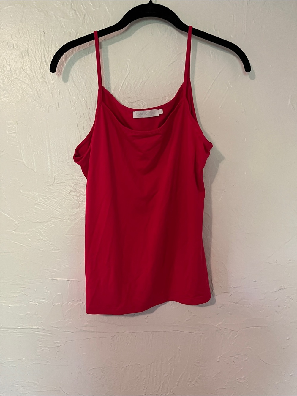 Anne Fontaine Red Silk Cowl Neck Camisole